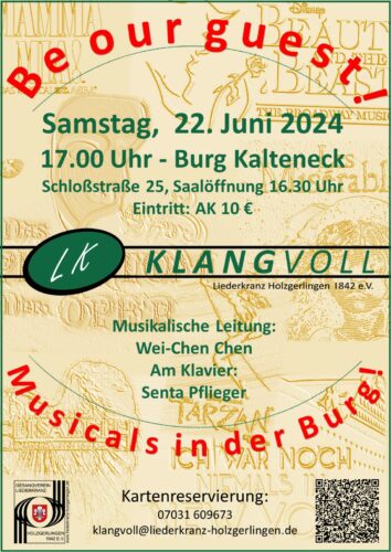 „Musicals in der Burg“ - KLANGVOLL im LK Holzgerlingen @ Burg Kalteneck, Holzgerlingen