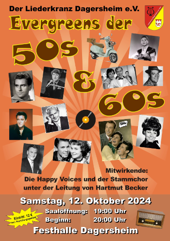 „EVERGREENS – der 50er & 60er Jahre“ - LK Dagersheim @ Festhalle Dagersheim