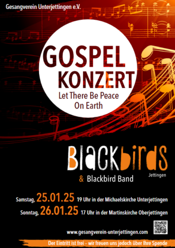 Let there be peace on earth - GV Unterjettingen e.V. Blackbirds @ Michaelskirche Unterjettingen